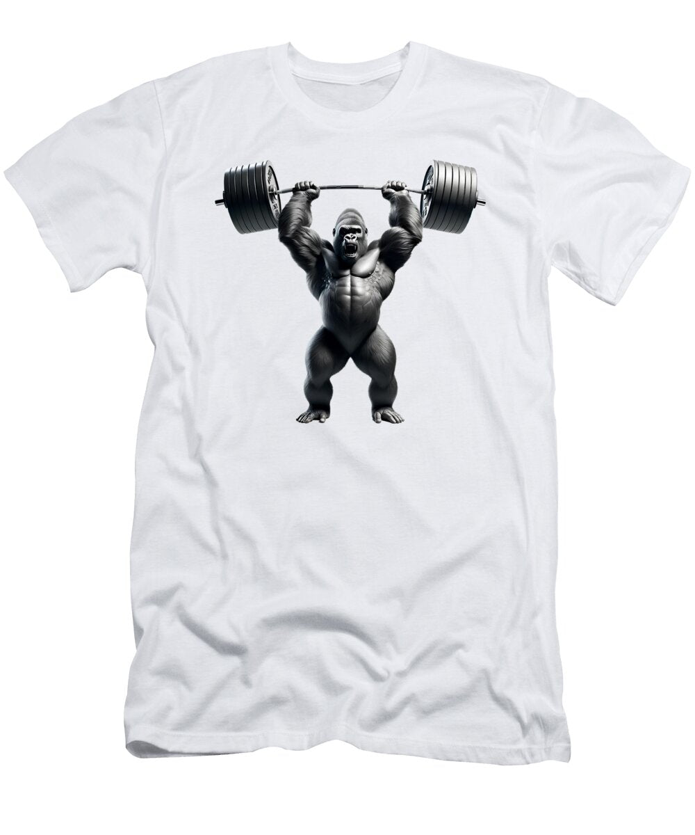 Gorilla Deadlift Weightlifting Funny Fitness Workout Gym Job T-Shirt