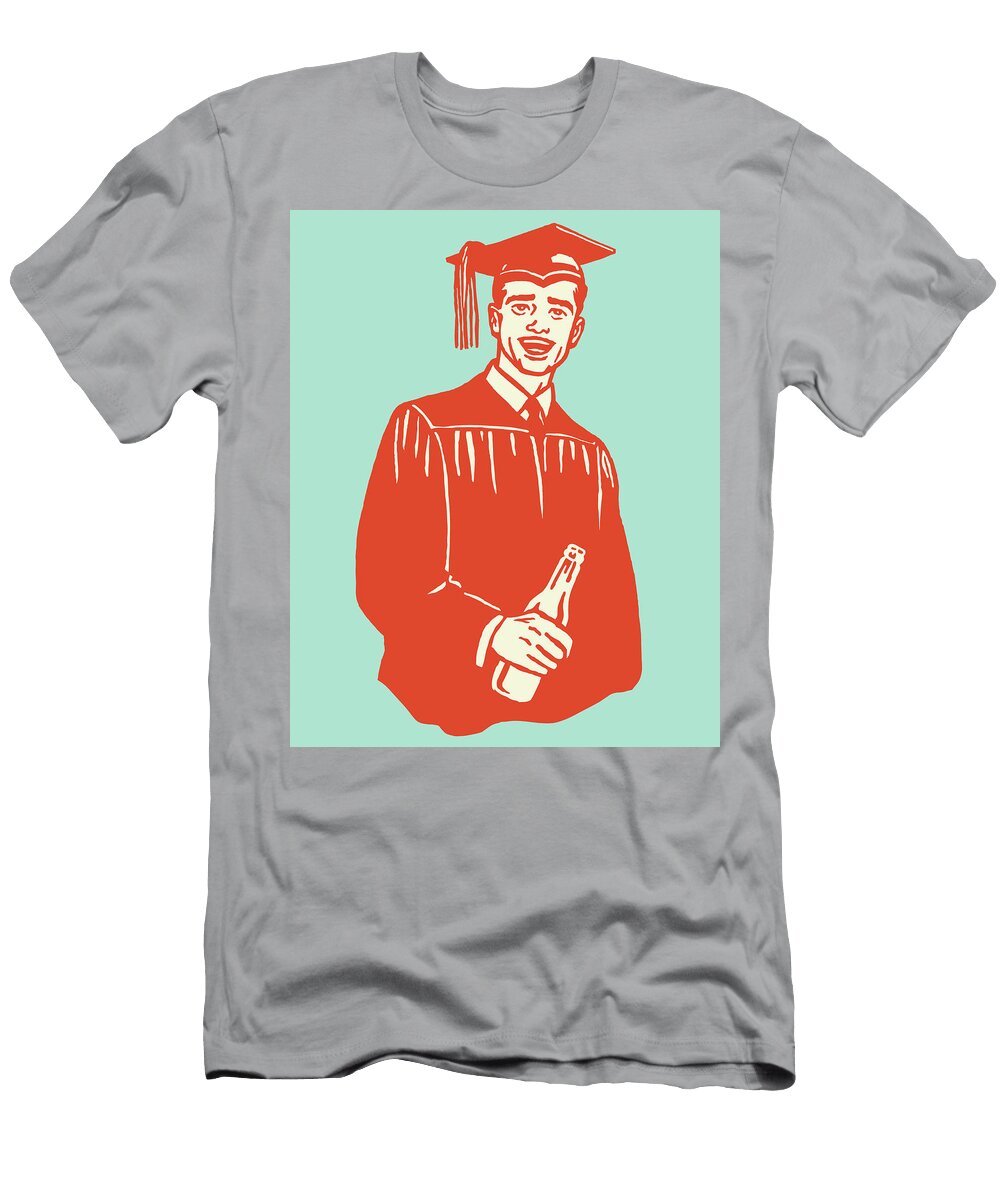 Graduate Holding a Bottle Csa Images T-Shirt