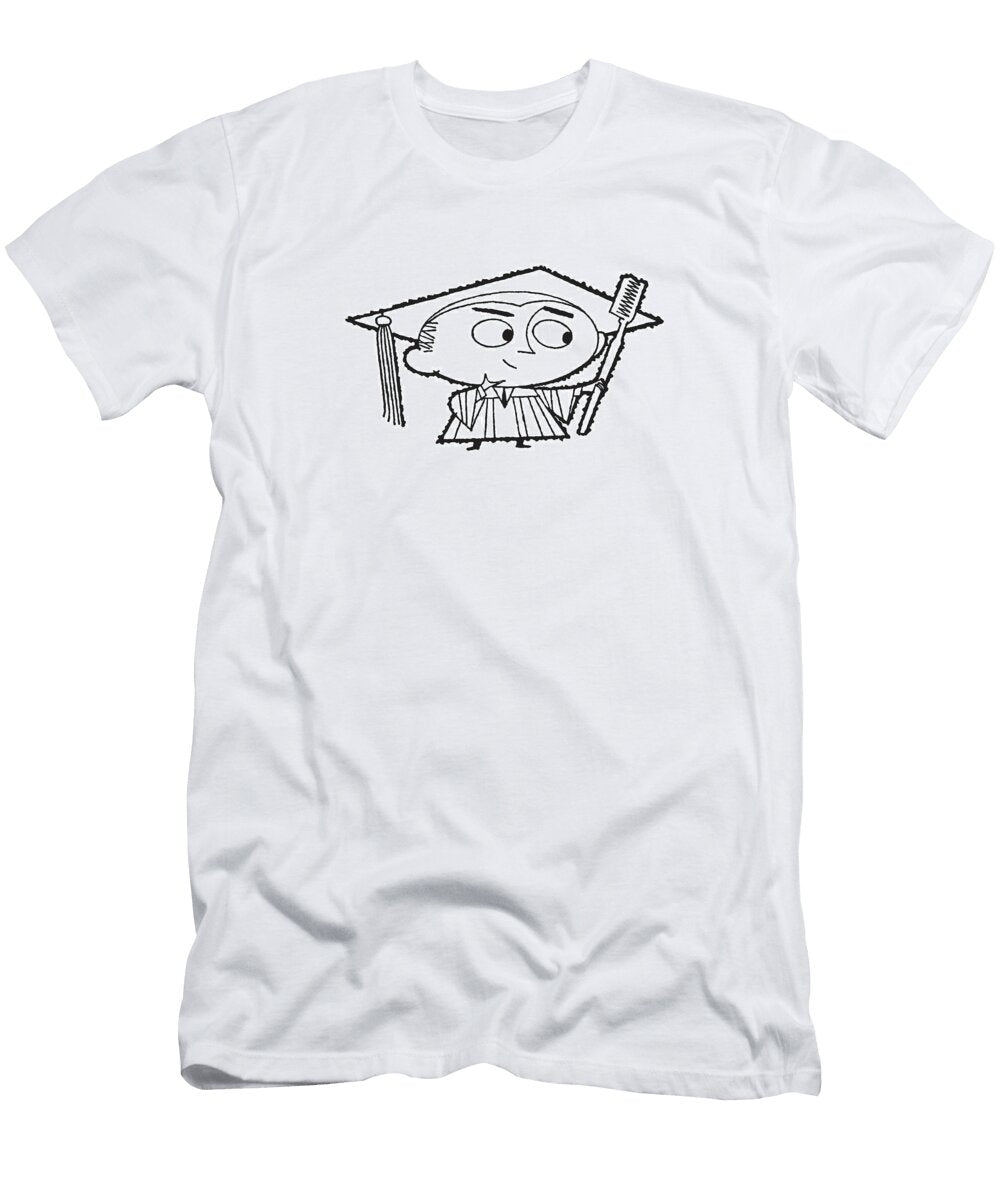 Graduate Holding Toothbrush Csa Images T-Shirt