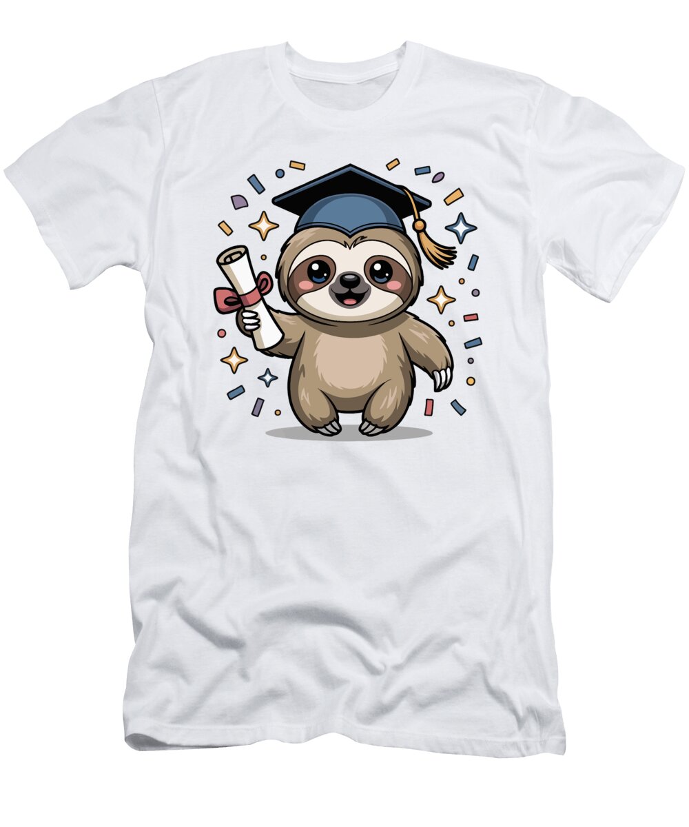 Graduating Sloth with Diploma Joanna Redesiuk T-Shirt