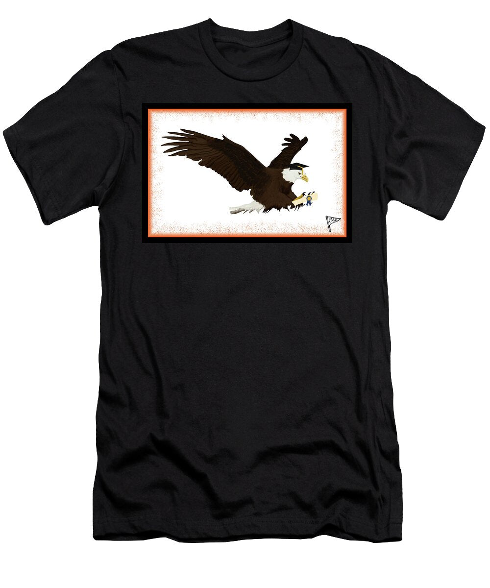 Graduation Bald Eagle Orange College Mascot Designs T-Shirt