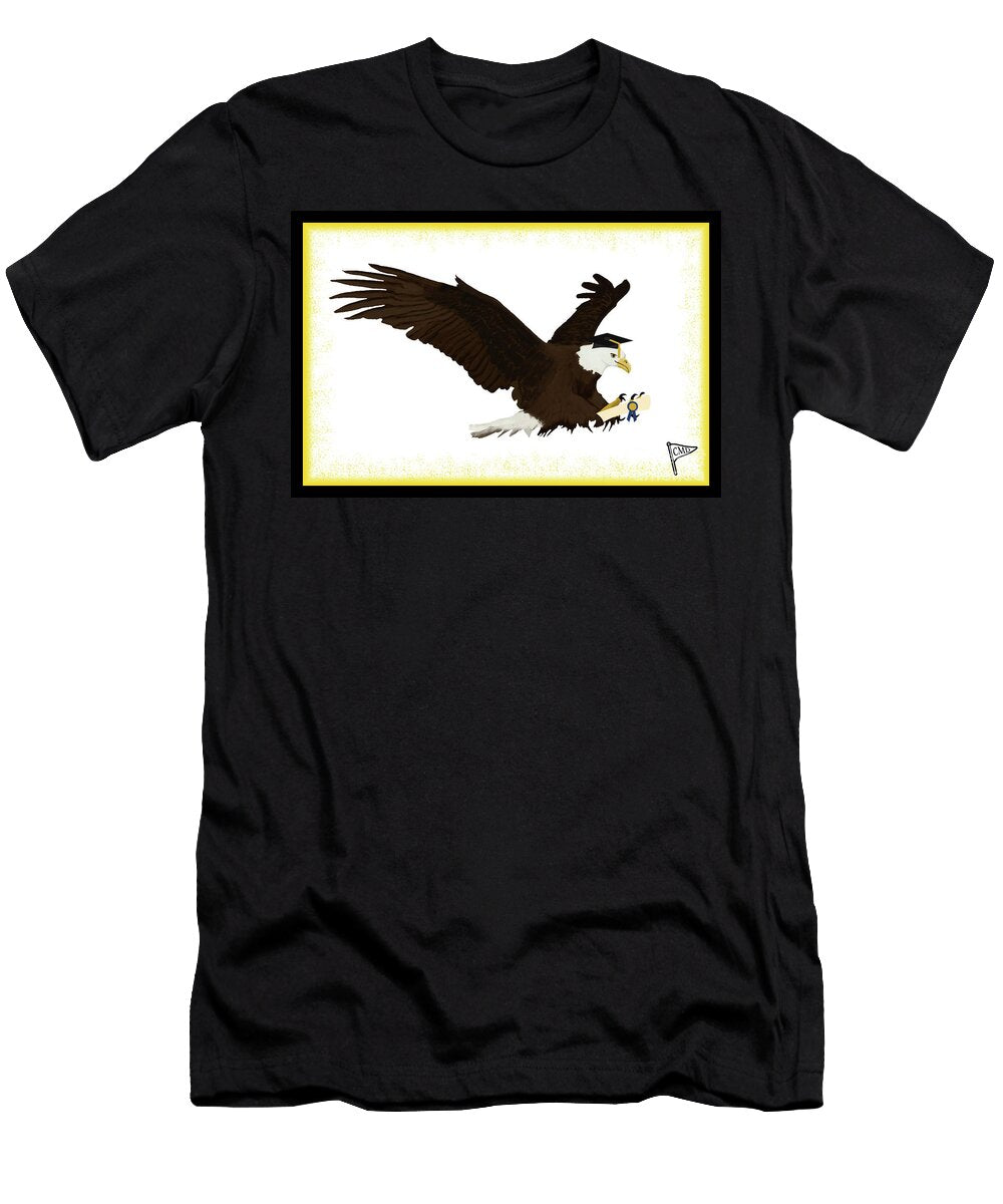 Graduation Bald Eagle Yellow College Mascot Designs T-Shirt