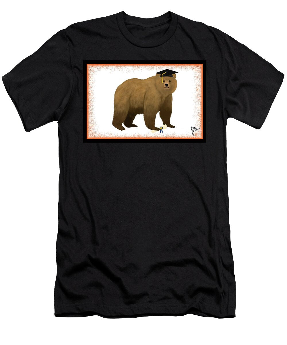 Graduation Bear Orange College Mascot Designs T-Shirt
