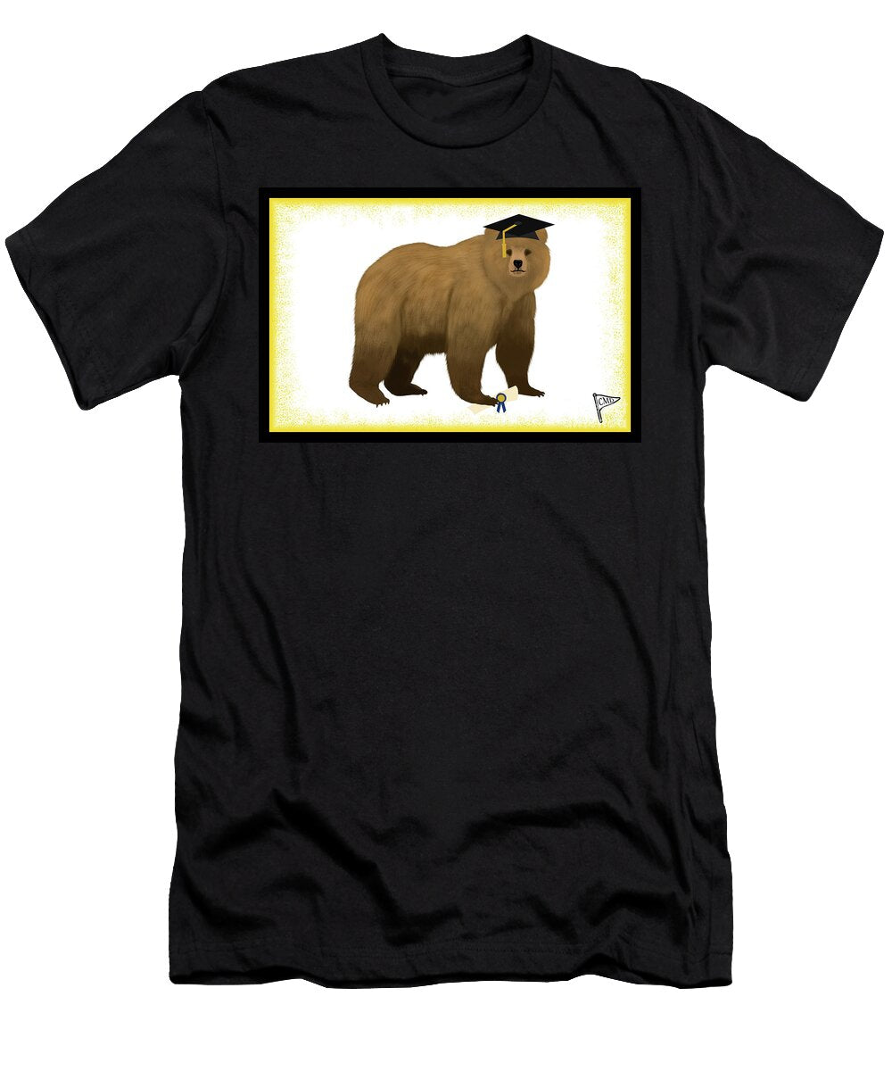 Graduation Bear Yellow College Mascot Designs T-Shirt