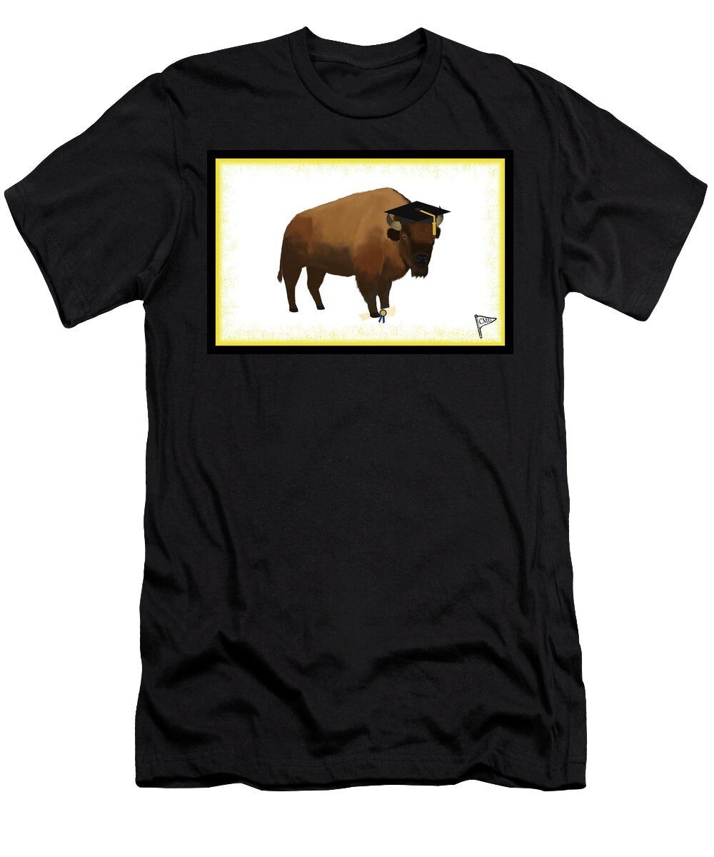 Graduation Bison Yellow College Mascot Designs T-Shirt