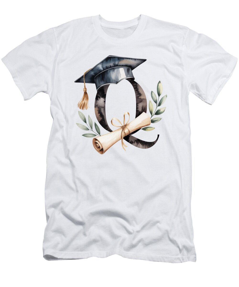 Graduation Cap and Diploma Art Joanna Redesiuk T-Shirt