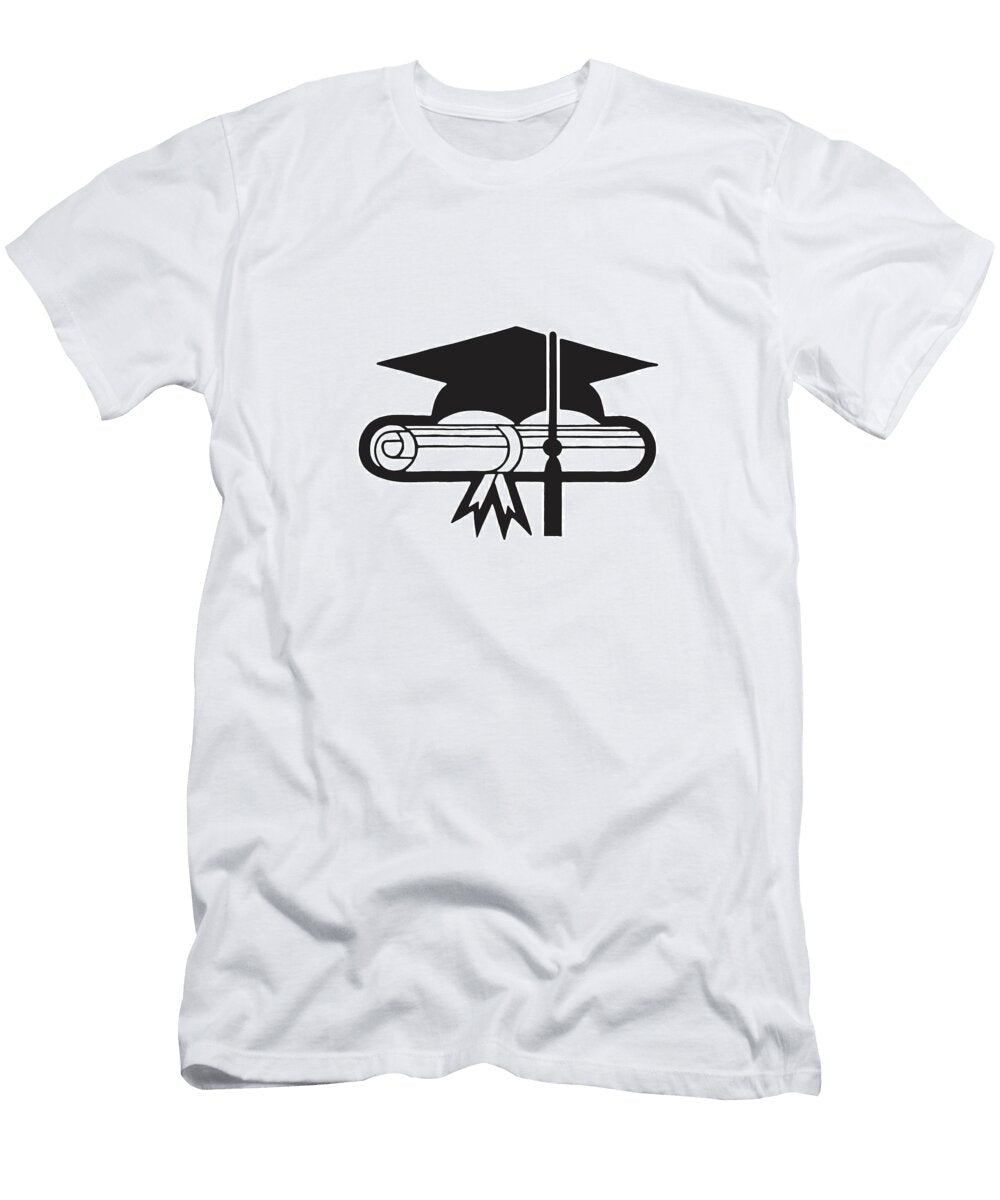 Graduation Cap and Diploma Icon Csa Images T-Shirt