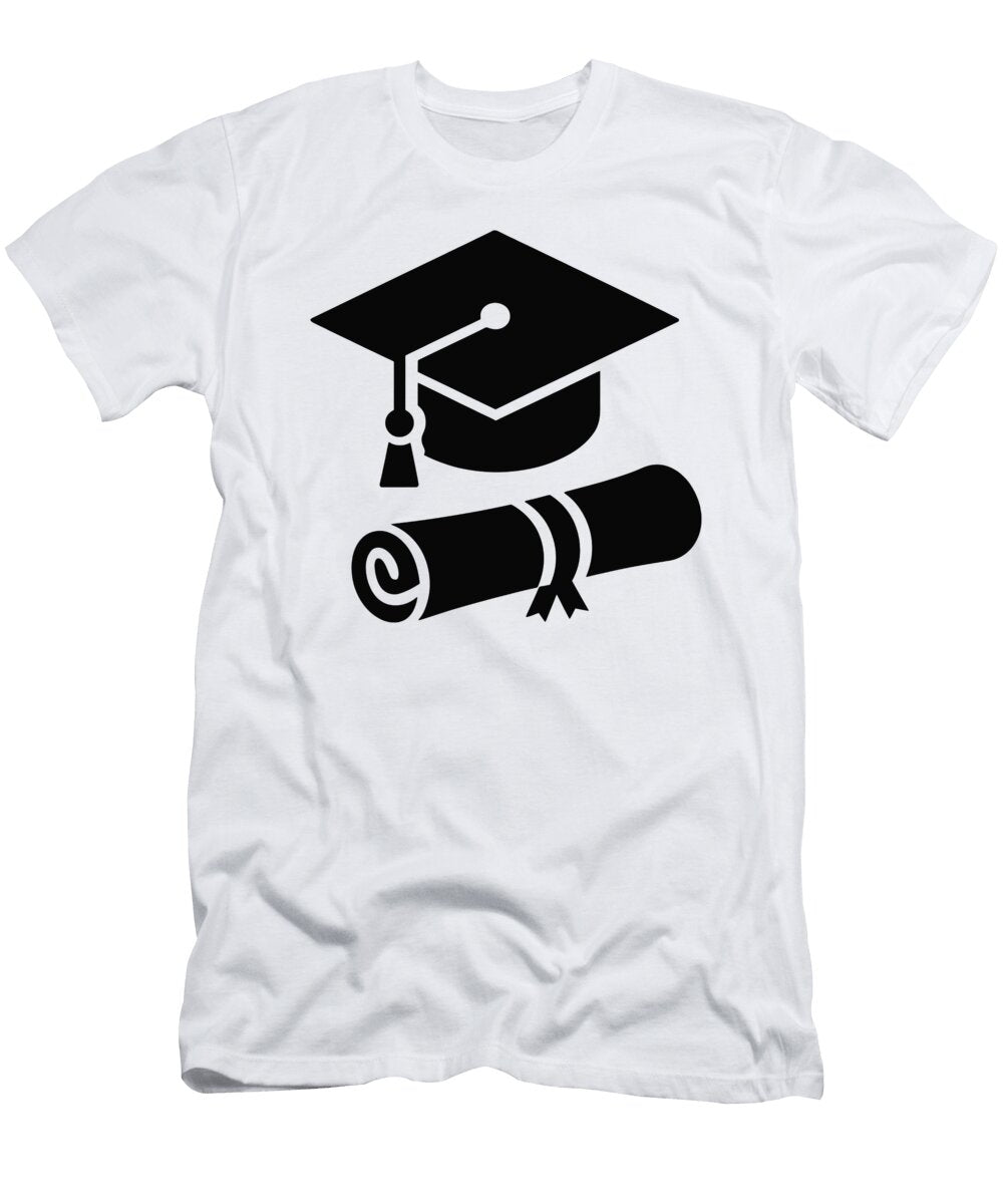 Graduation Cap and Diploma Icon Joanna Redesiuk T-Shirt