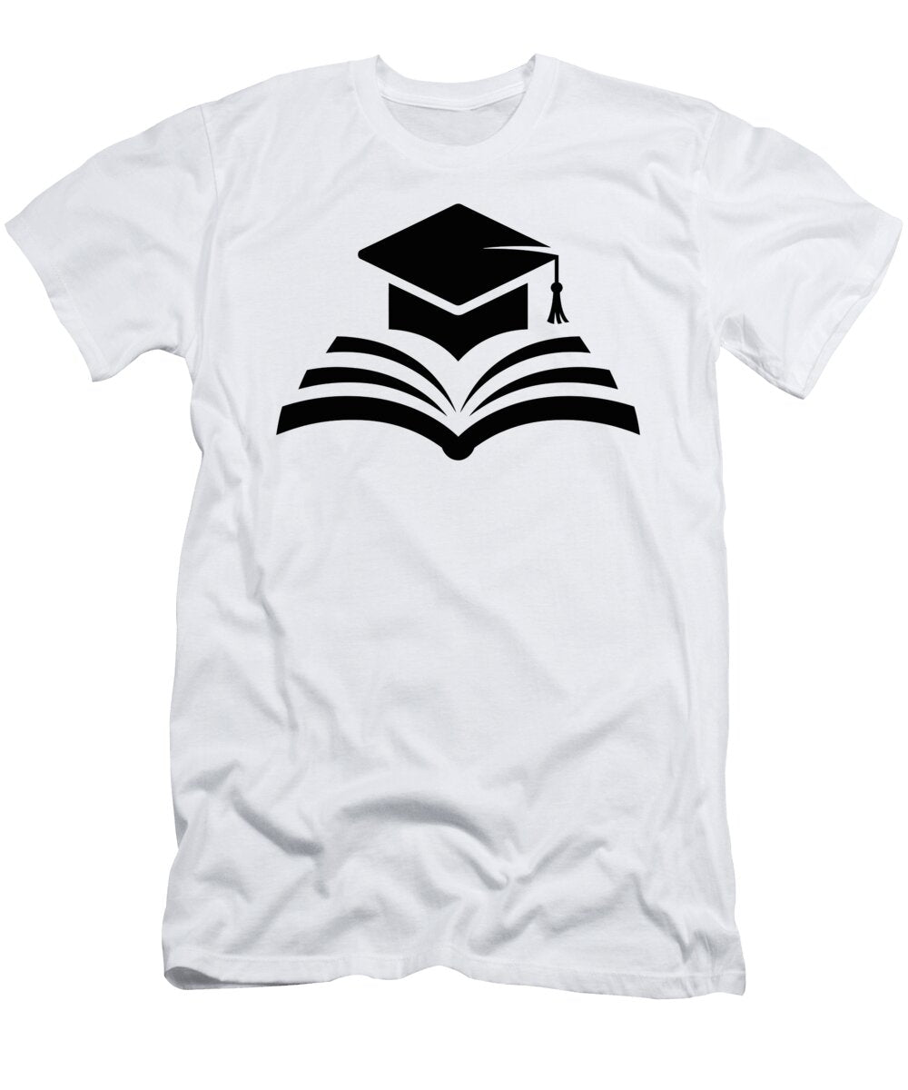 Graduation Cap on Open Book Joanna Redesiuk T-Shirt
