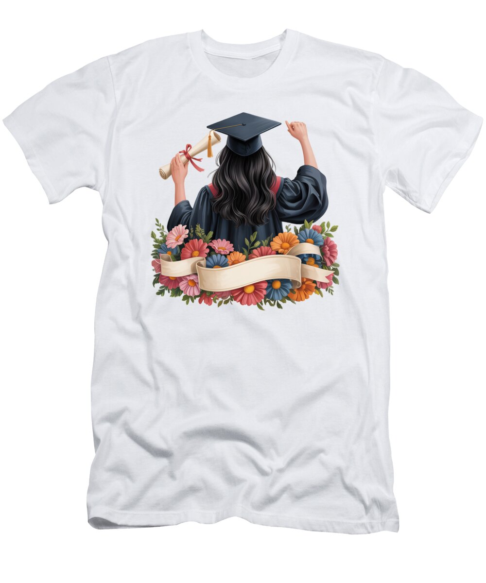 Graduation Celebration Amidst Flowers Joanna Redesiuk T-Shirt