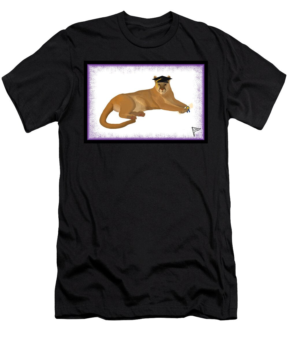 Graduation Cougar Purple College Mascot Designs T-Shirt