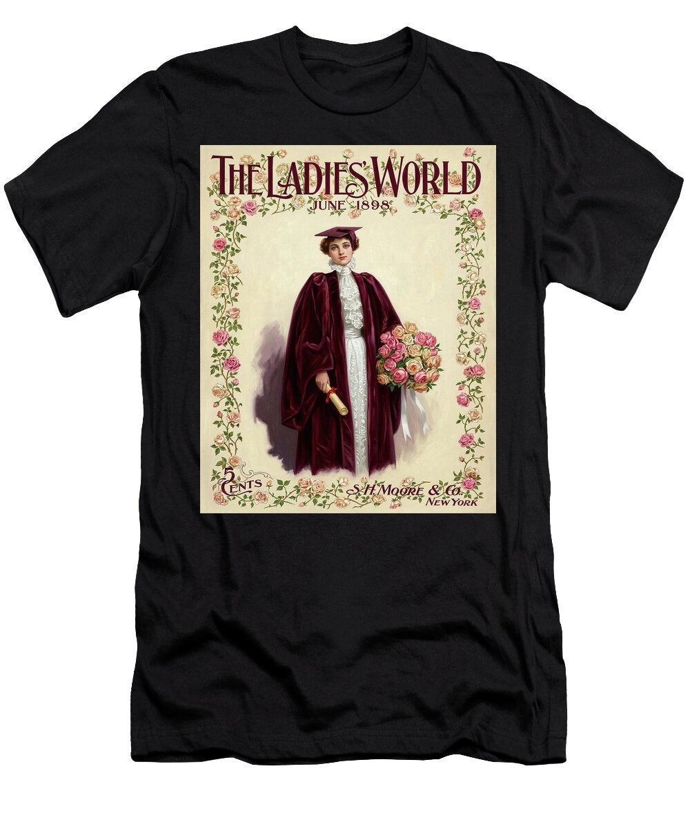 Graduation Cover the Ladies World 1898 Early 1900s Magazine Art Print Vincent Art Studio T-Shirt