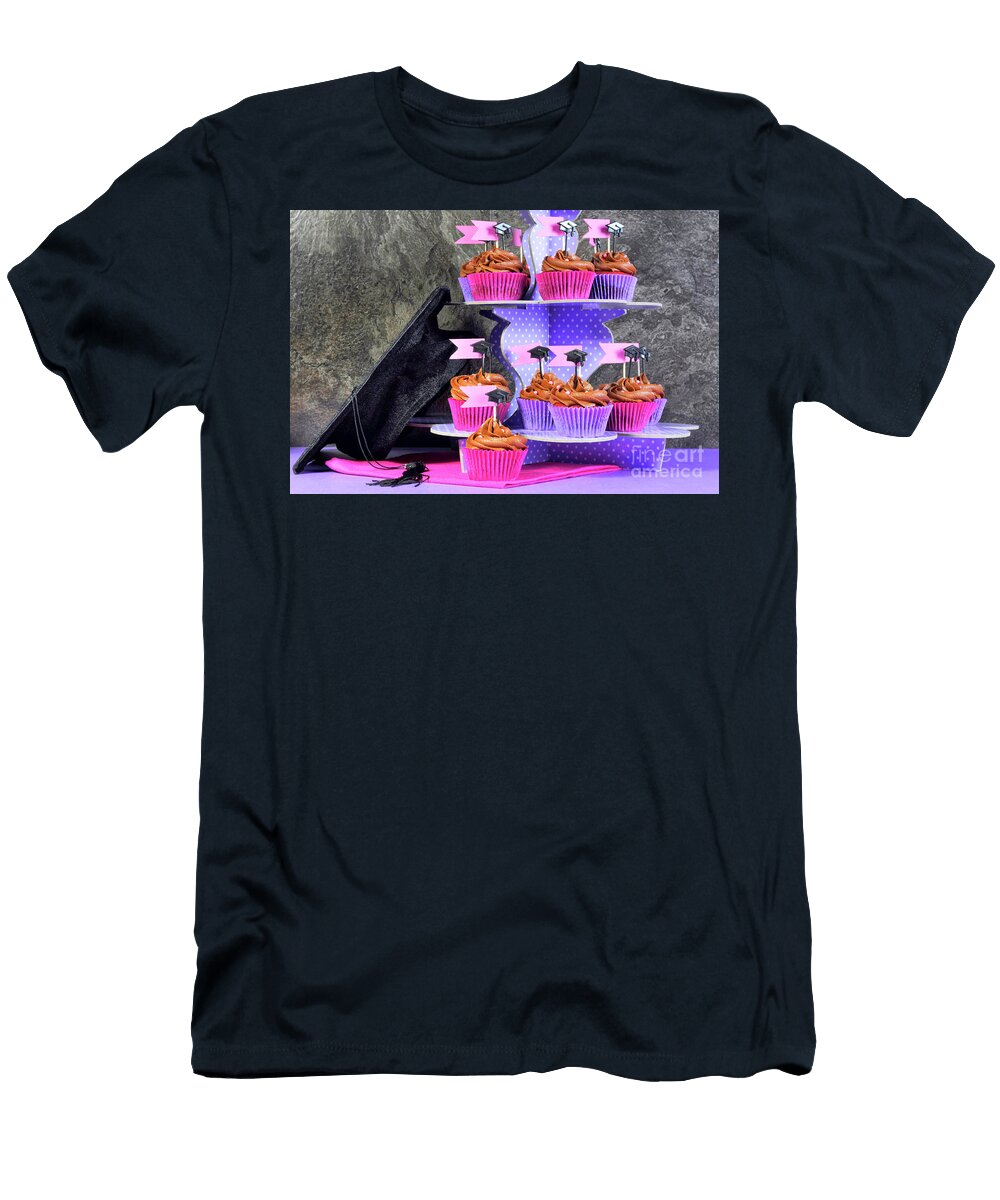 Graduation Day Pink and Purple Party Cupcakes Milleflore Images T-Shirt