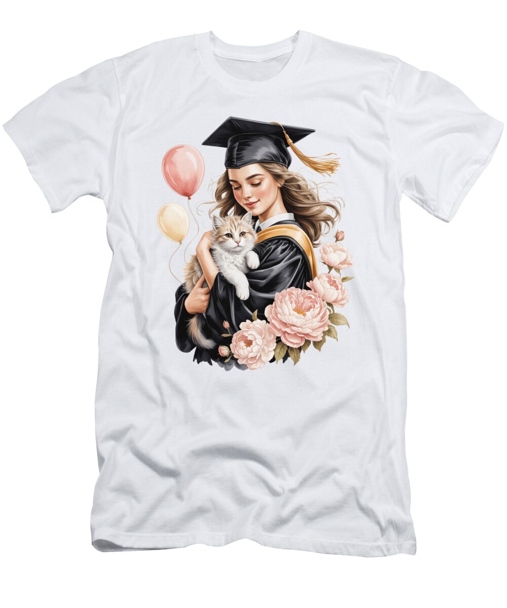 Graduation Day with Kitten Joanna Redesiuk T-Shirt