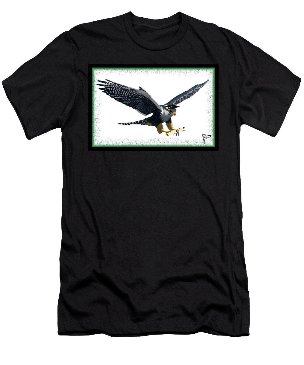 Graduation Falcon Green College Mascot Designs T-Shirt