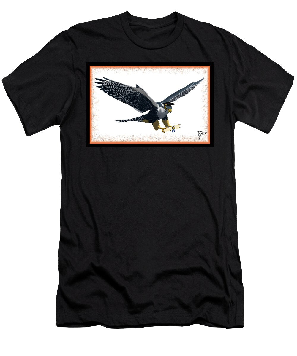 Graduation Falcon Orange College Mascot Designs T-Shirt
