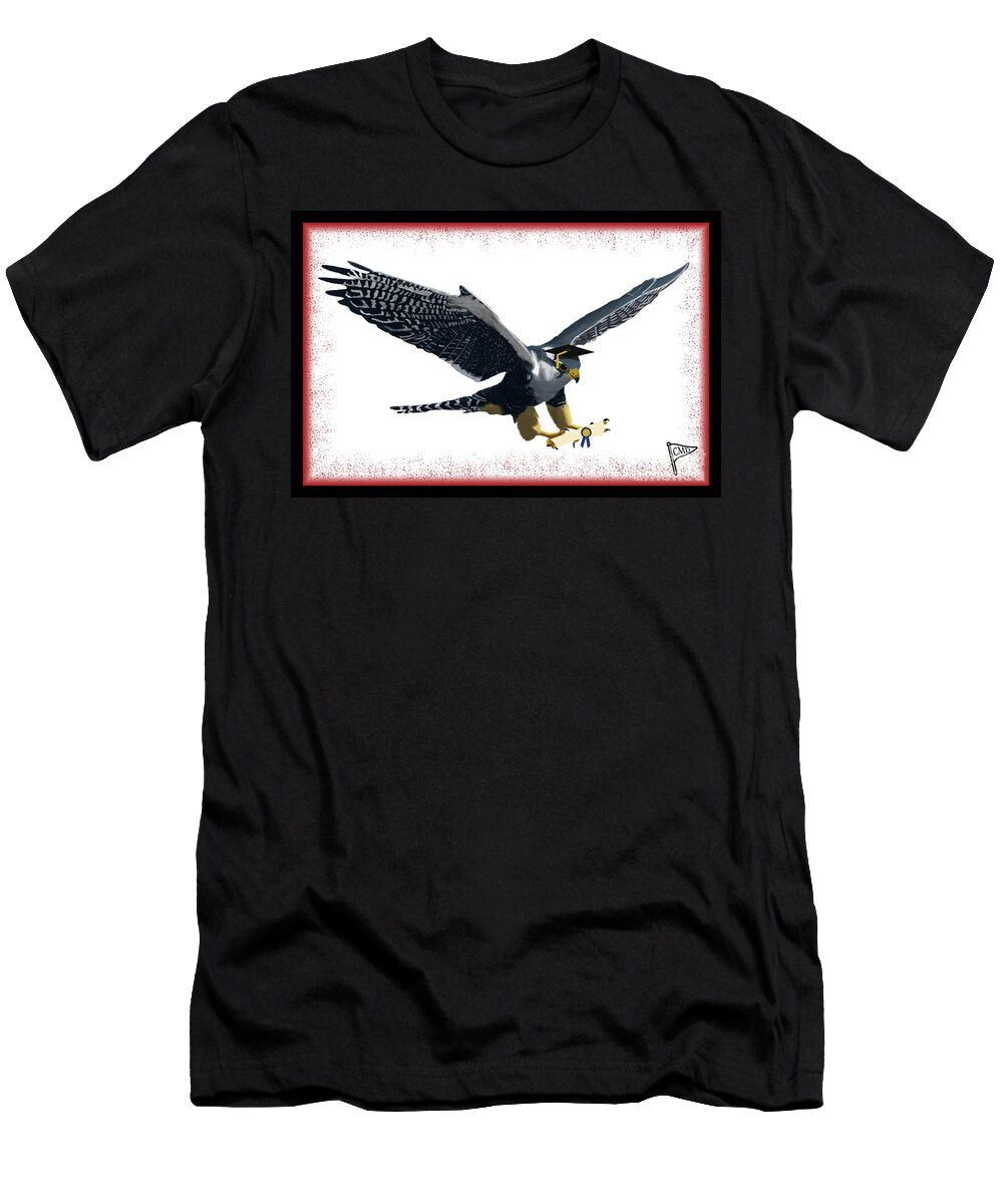 Graduation Falcon Red College Mascot Designs T-Shirt