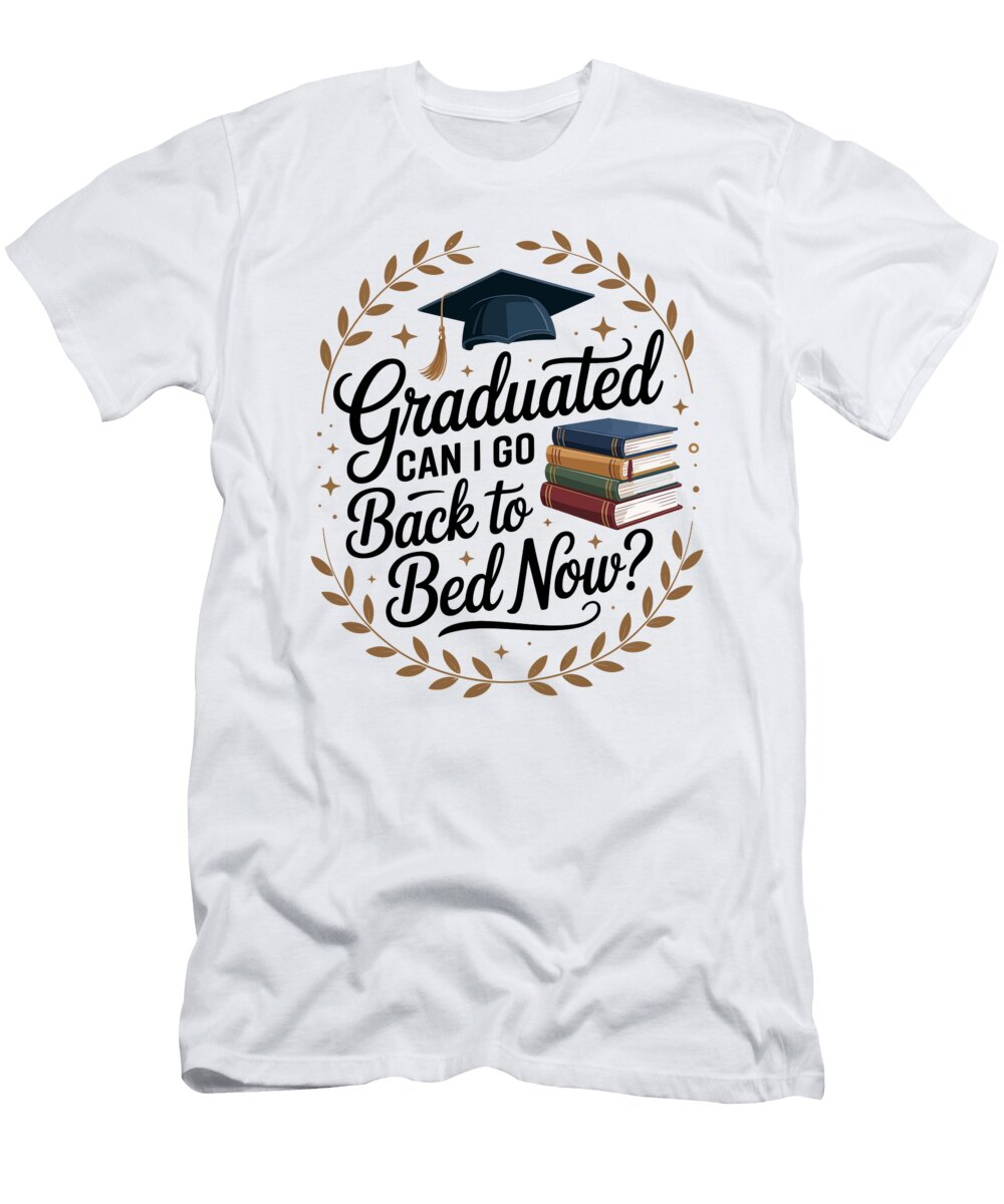 Graduation Humor with Cap and Books Joanna Redesiuk T-Shirt