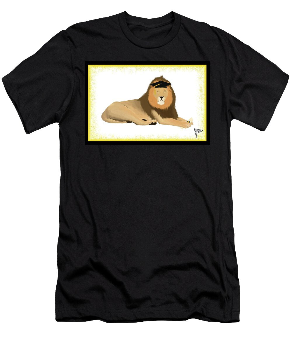 Graduation Lion Yellow College Mascot Designs T-Shirt