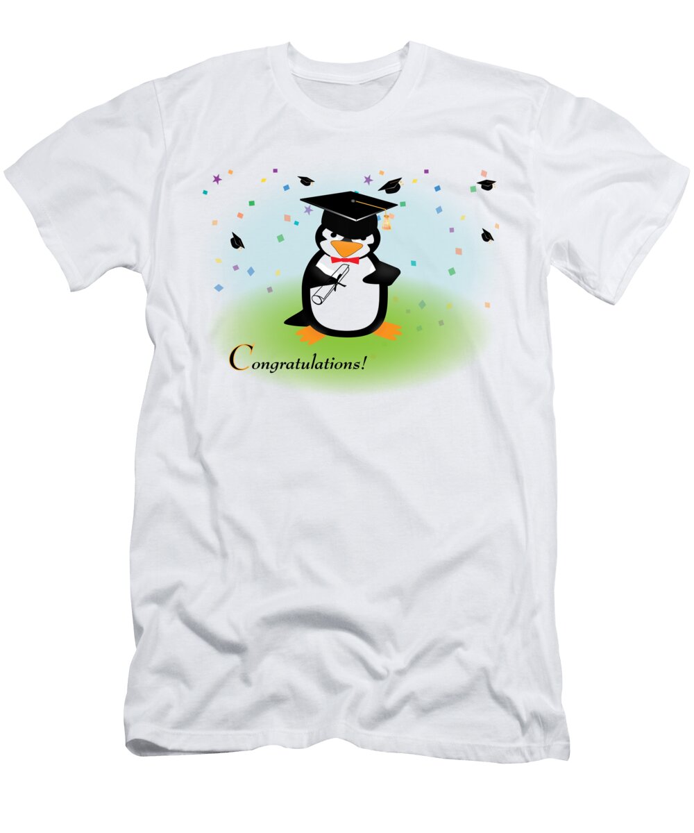 Graduation Penguin Jane E Rankin T-Shirt