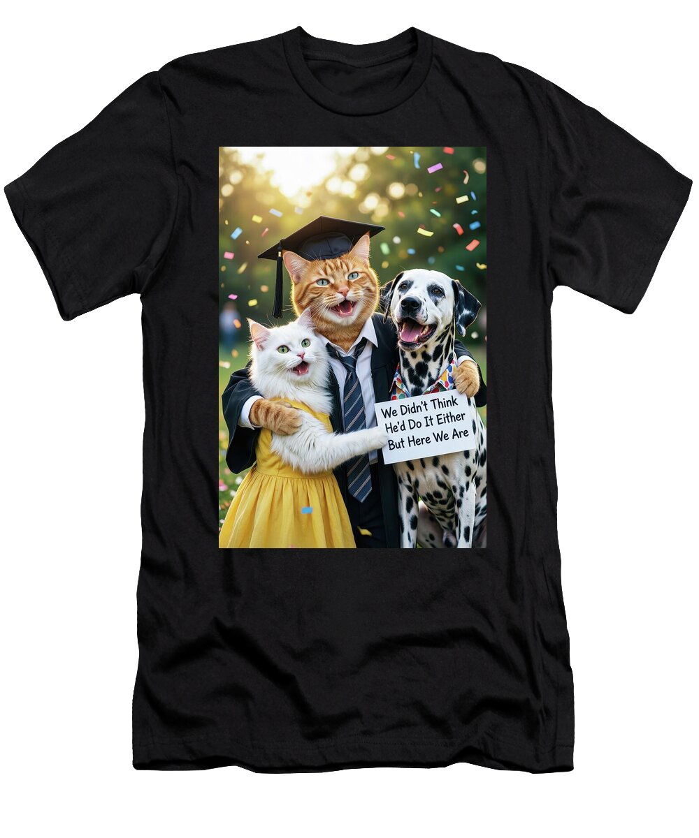 Graduation Pets with Funny Sign Matthias Hauser T-Shirt