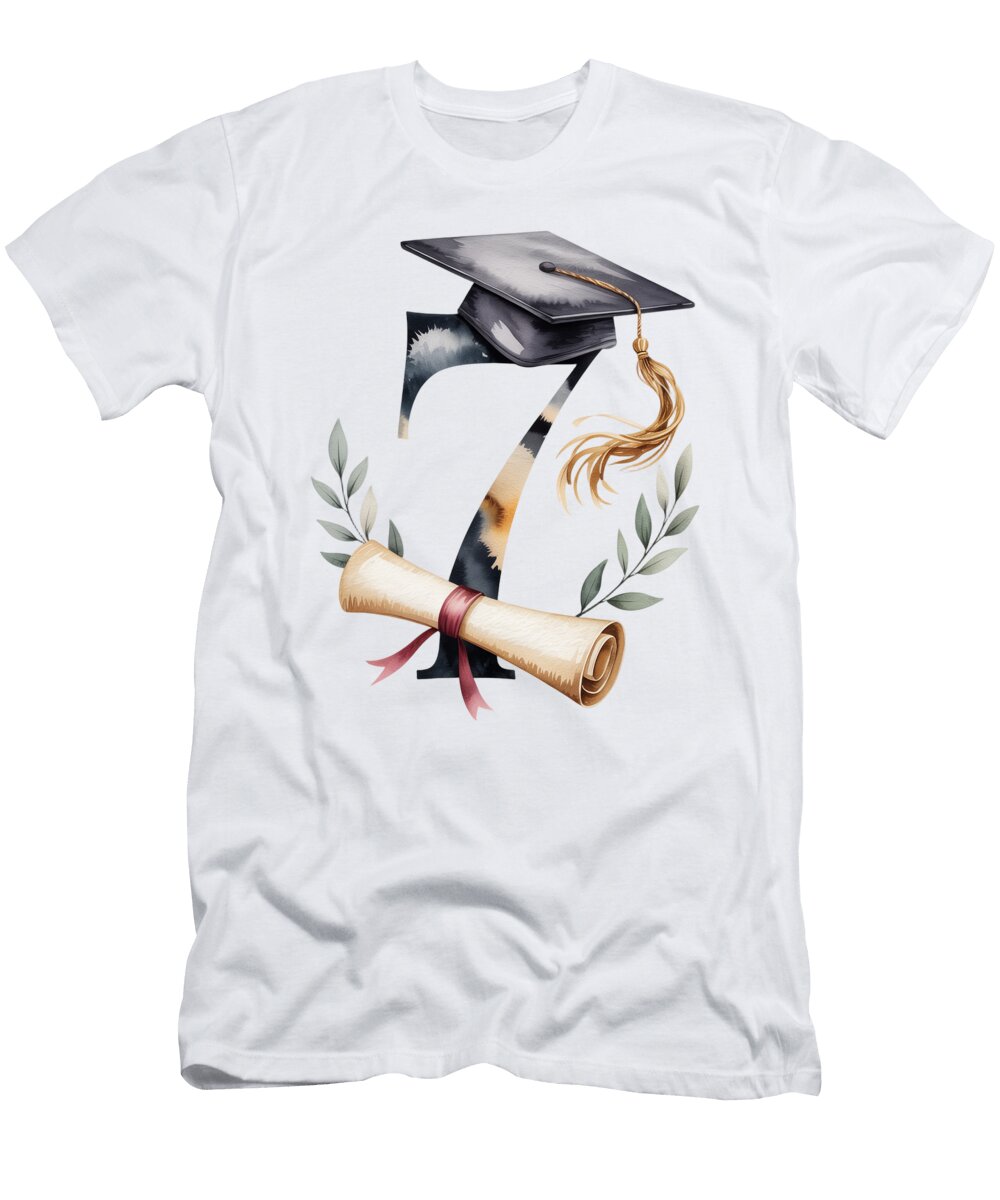 Graduation Symbol Number Seven Joanna Redesiuk T-Shirt