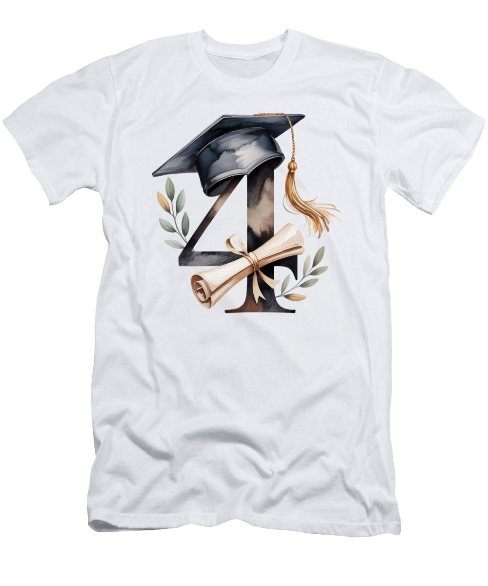 Graduation Symbol with Diploma Joanna Redesiuk T-Shirt