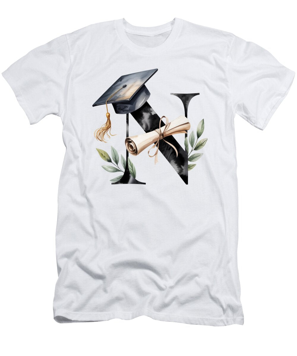 Graduation Themed Letter N Joanna Redesiuk T-Shirt