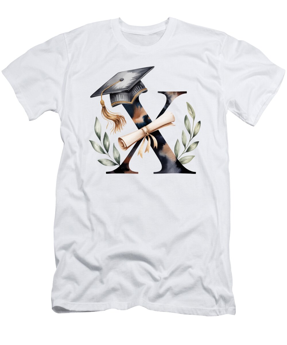 Graduation Themed Monogram Design Joanna Redesiuk T-Shirt