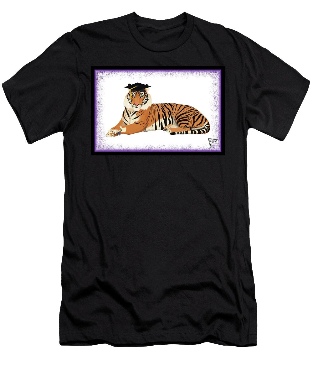 Graduation Tig Purple College Mascot Designs T-Shirt