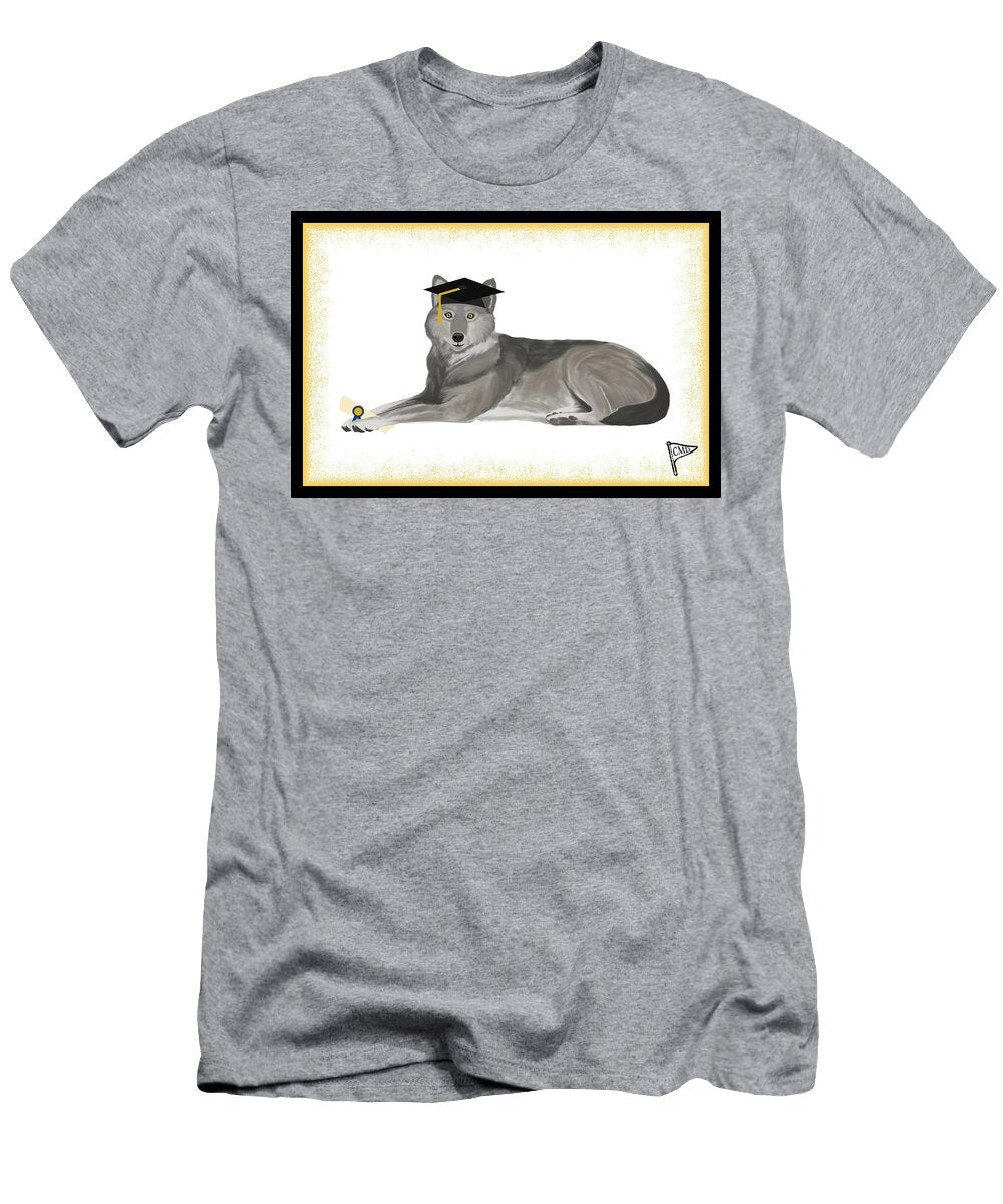 Graduation Wolf Gold College Mascot Designs T-Shirt