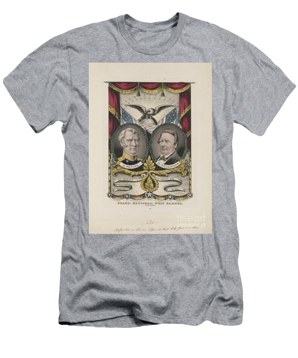 Grand National Whig Banner C 1848 Color Lithograph Currier and Ives T-Shirt