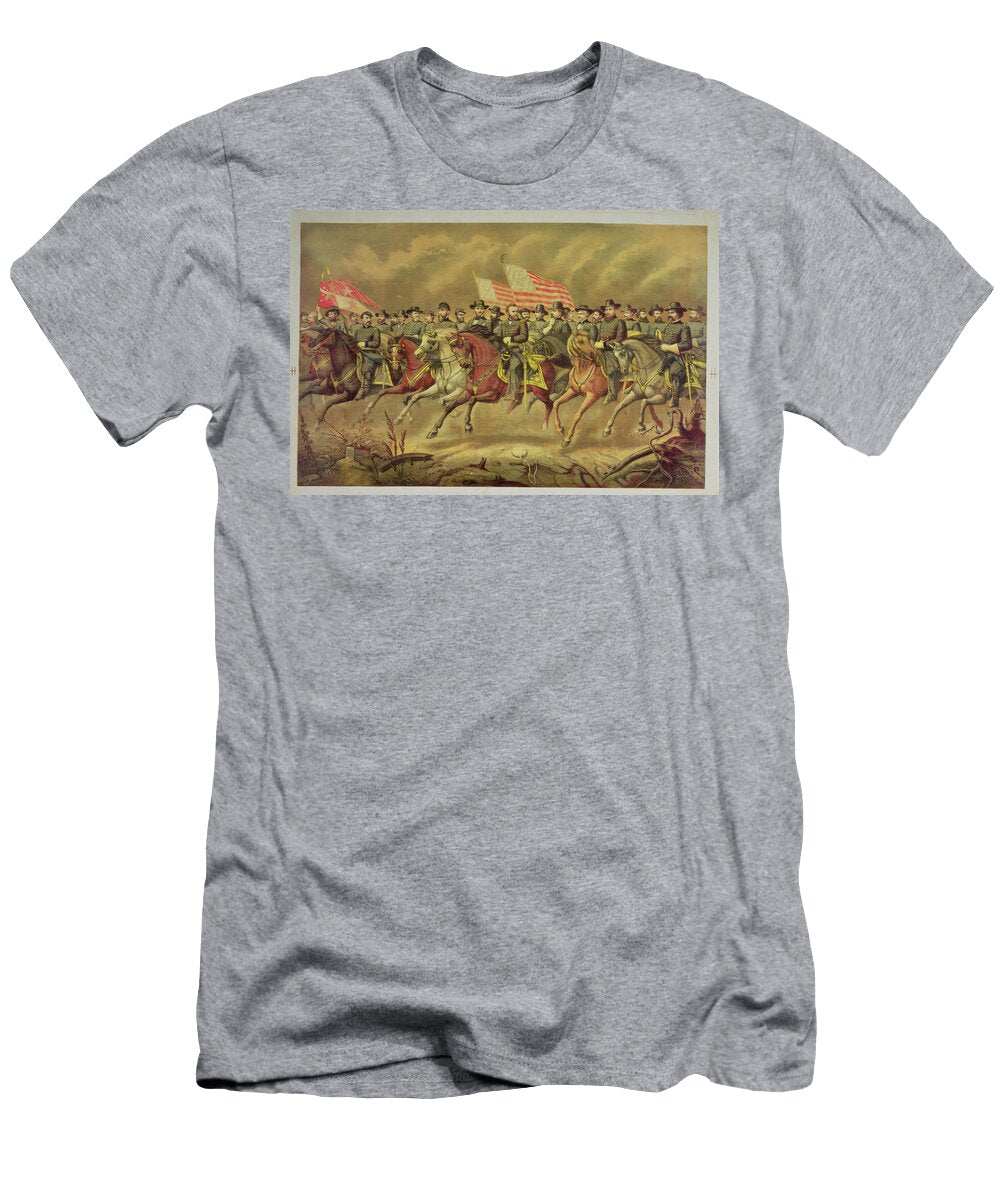 Grant and His Officers Colour Litho E Boell T-Shirt