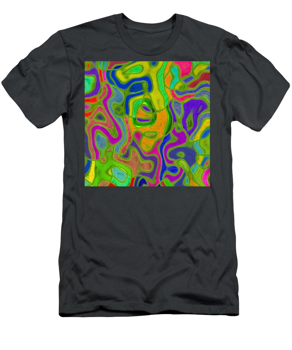Green Metallica Abstract Zeana Romanovna T-Shirt