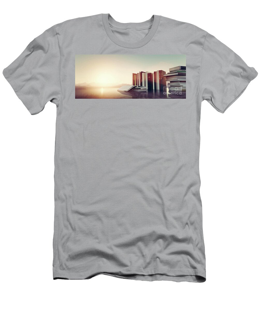 Group of Books Education Back to School and Reading Concept Michal Bednarek T-Shirt