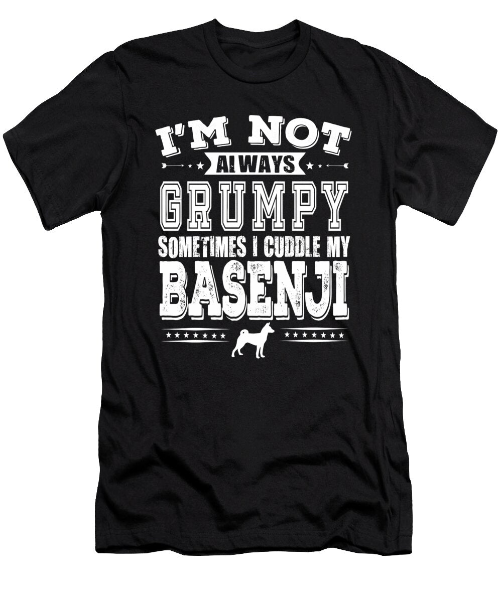 Grumpy Basenji Dog Owner Funny Gift Dusan Vrdelja T-Shirt