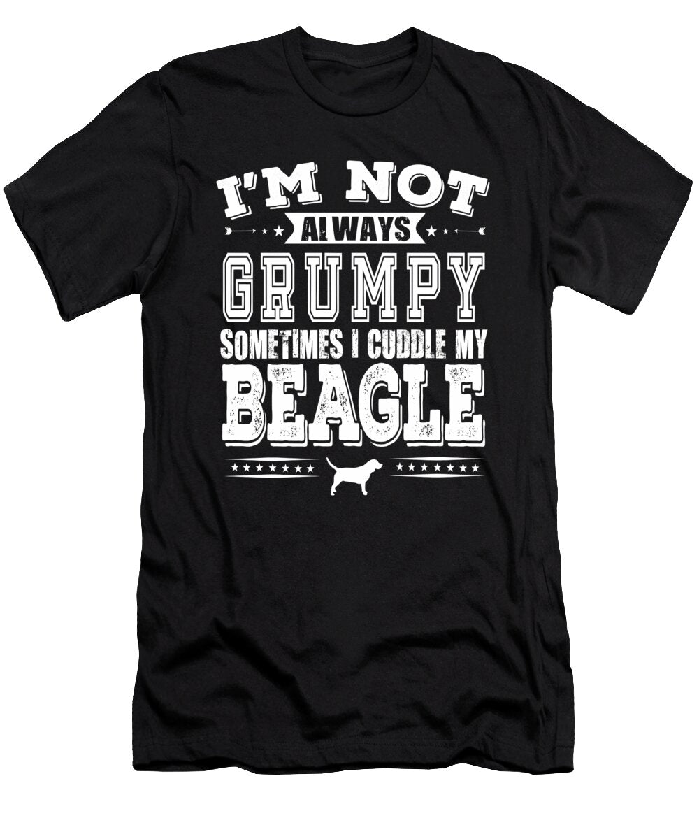 Grumpy Beagle Dog Owner Funny Gift Dusan Vrdelja T-Shirt