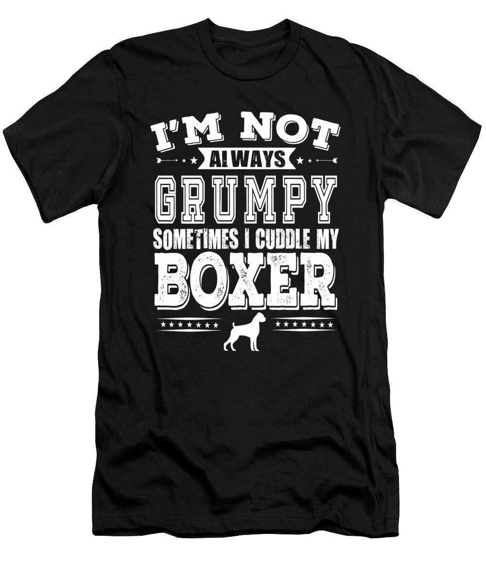 Grumpy Boxer Dog Owner Funny Gift Dusan Vrdelja T-Shirt