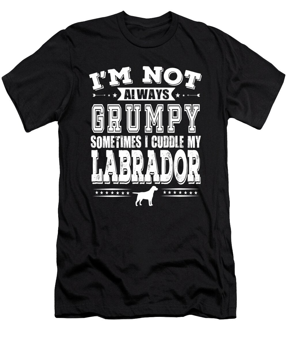 Grumpy Labrador Dog Owner Funny Gift Dusan Vrdelja T-Shirt