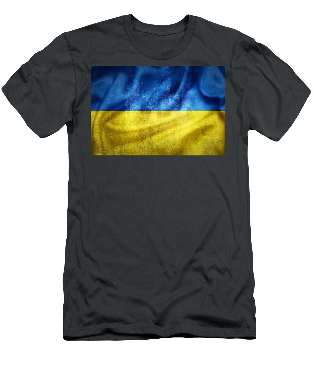 Grunge Flag of Ukraine Illustration Brch Photography T-Shirt