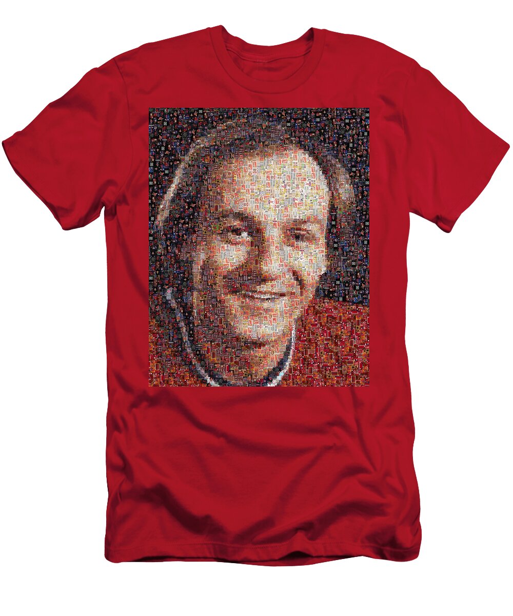 Guy Lafleur Portrait Hockey Mosaics T-Shirt