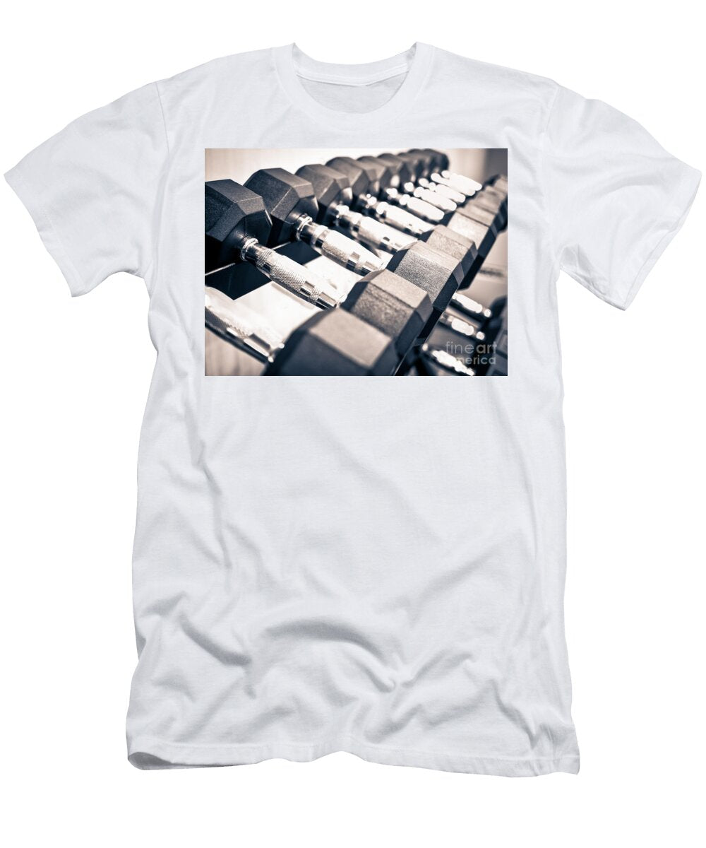 Gym Dumbbell Free Weights Rack Paul Velgos T-Shirt