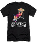 Gym Serving Strength Tray of Food Bench Press Funny Lunch Lady Gift Food Gym Instructor Fitness Cafeteria Sifou Store T-Shirt