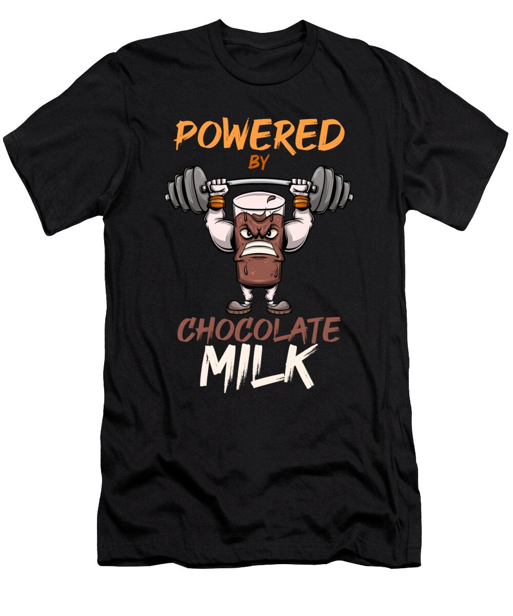Gym Weightlifting Powered By Chocolate Milk Fitness Colorfulsnow T-Shirt