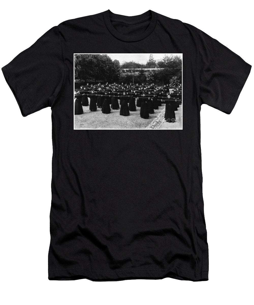 Gymnastics At the Ecole Normale Des Instituteurs of Mayenne Circa 1900 French Photographer T-Shirt