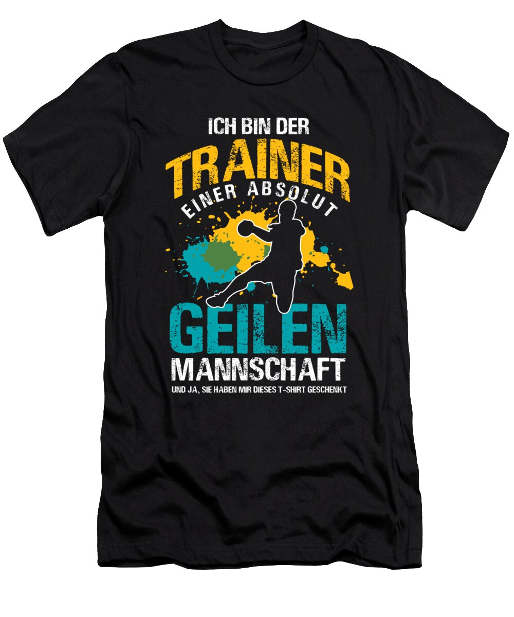 Handball Trainer Throwing Team Sports Goal Gift Thomas Larch T-Shirt