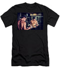 Handsome Young Man Exercising Biceps in Gym Stefano Cavoretto T-Shirt