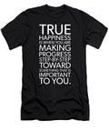 Happiness Is Making Progress Gym Hustle Success Mindset Matthew Chan T-Shirt