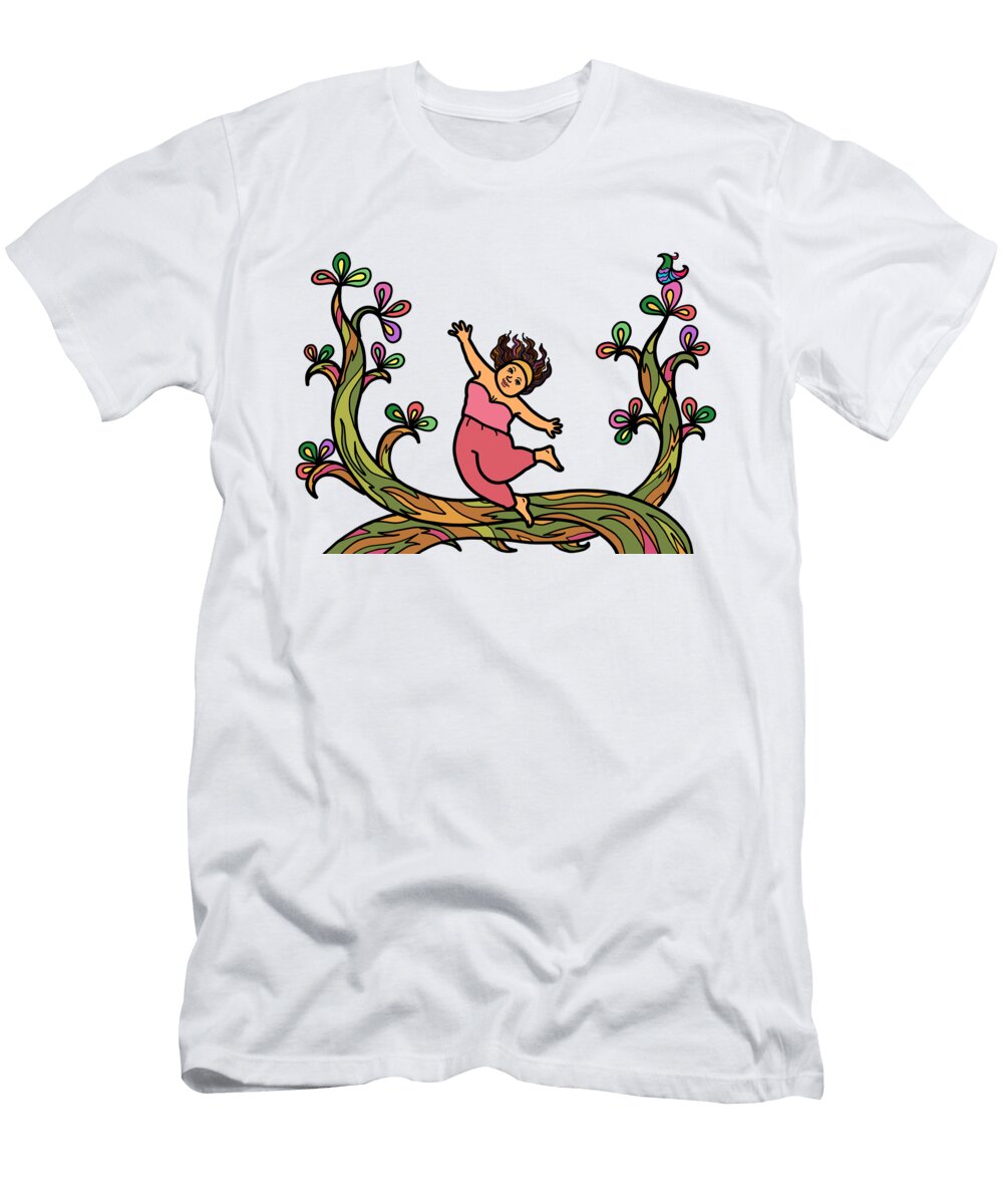 Happy Cheerful Woman Mental Health Wellness and Relaxation in Nalidsa Sukprasert T-Shirt