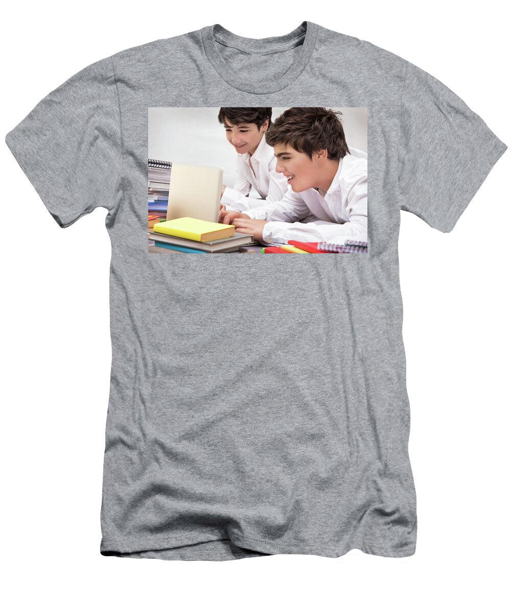 Happy Schoolboys Studying Anna Omelchenko T-Shirt